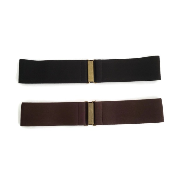 Forever 21 Accessories - Wide Elastic Stretch Cinch Belt Set of 2